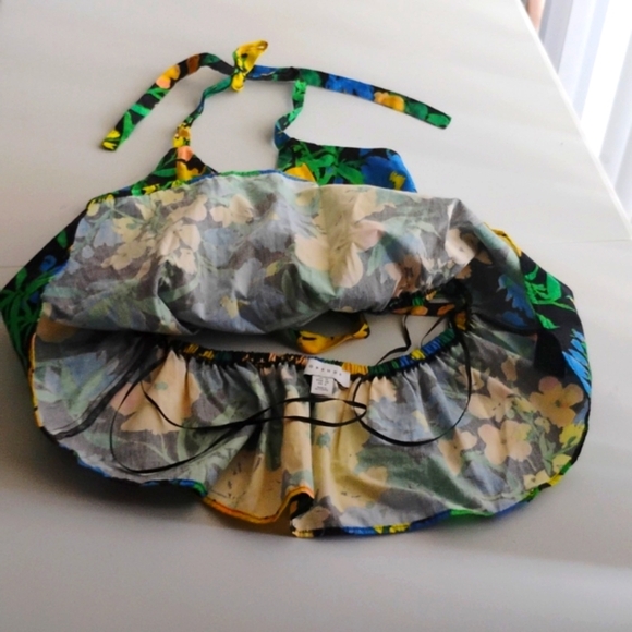 💛Topshop Tropical Floral Cutout Peplum Camisole. Size 8 - Picture 16 of 16